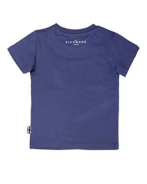 T-SHIRT JOHN RICHMOND RBP24002TS BLUE NAVY-1-mini