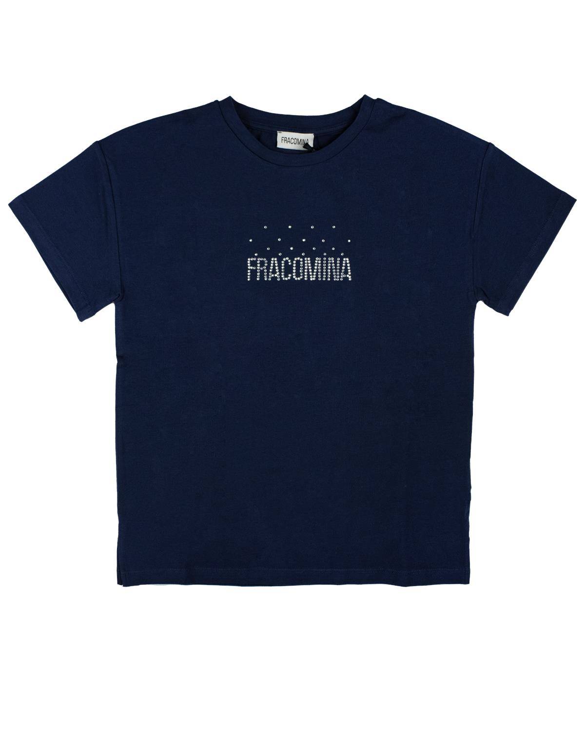 T-SHIRT FRACOMINA FM0920 NAVY BLUE
