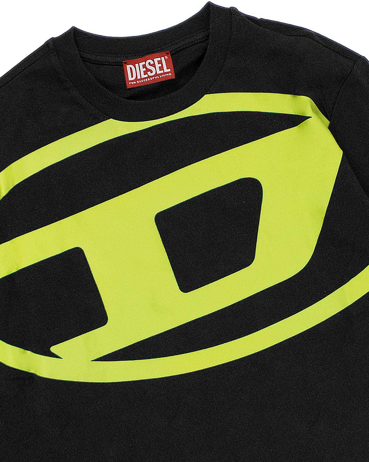 T-SHIRT DIESEL J01857 BLACK + GREEN-2