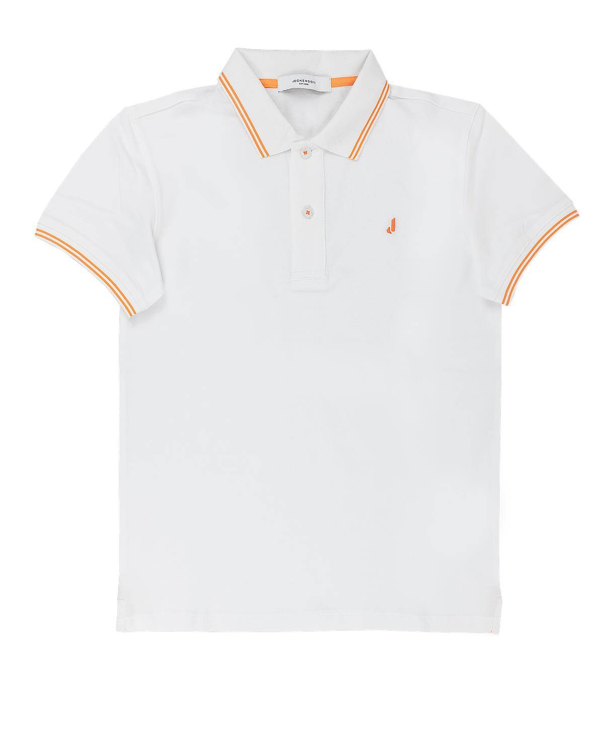 POLO JECKERSON J3808 BIANCO/ARANCIO FLUO'
