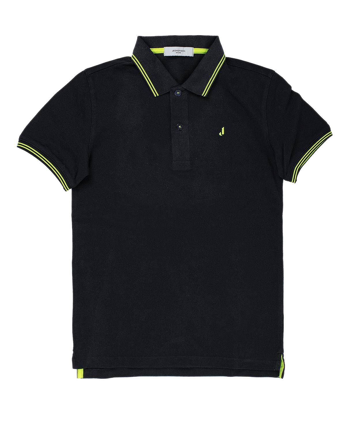 POLO JECKERSON J3808 BLU/VERDE FLUO