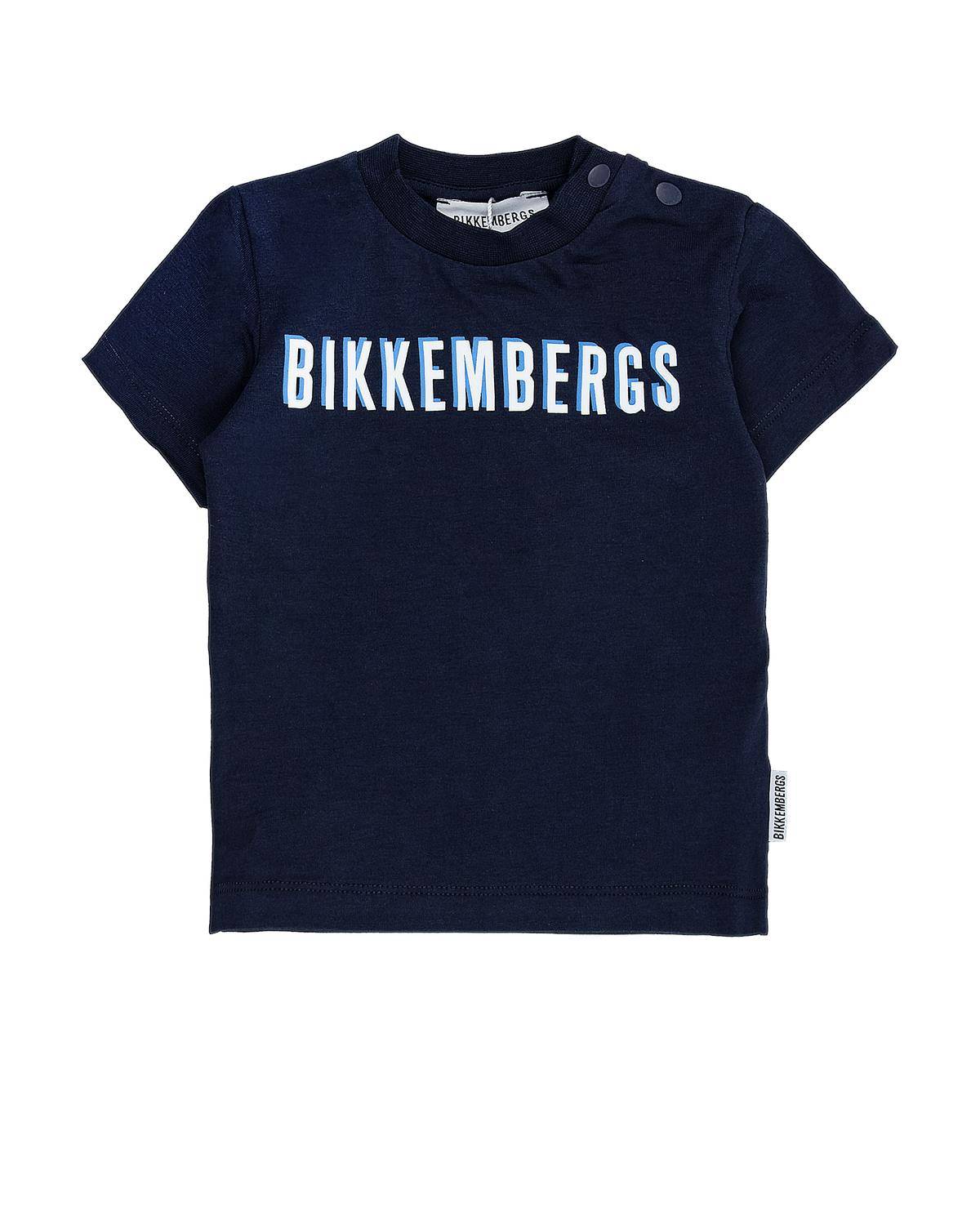 T-SHIRT BIKKEMBERGS BK2124 NAVY BLUE