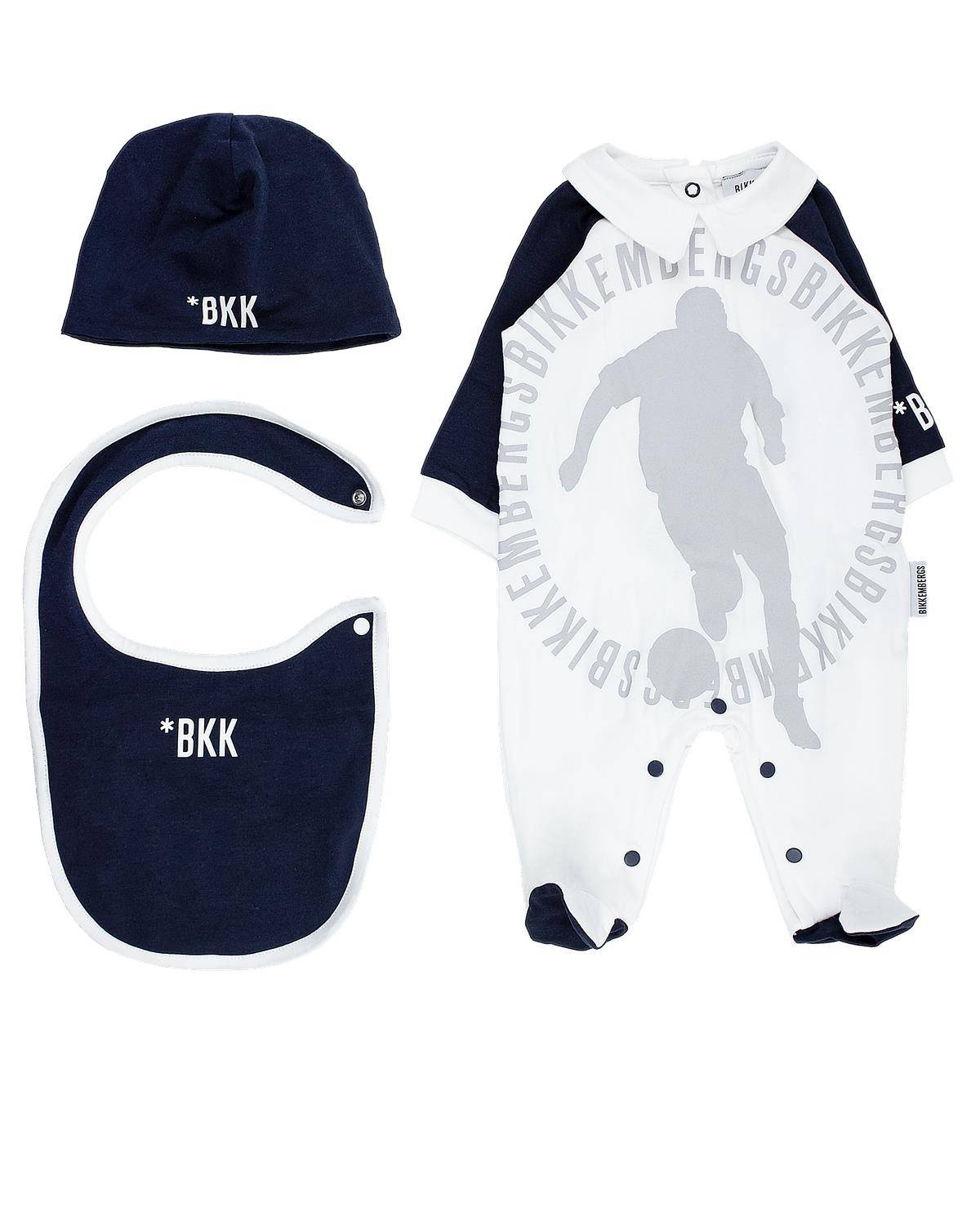 SET NEONATO BIKKEMBERGS BK2167 WHITE/NAVY BLUE