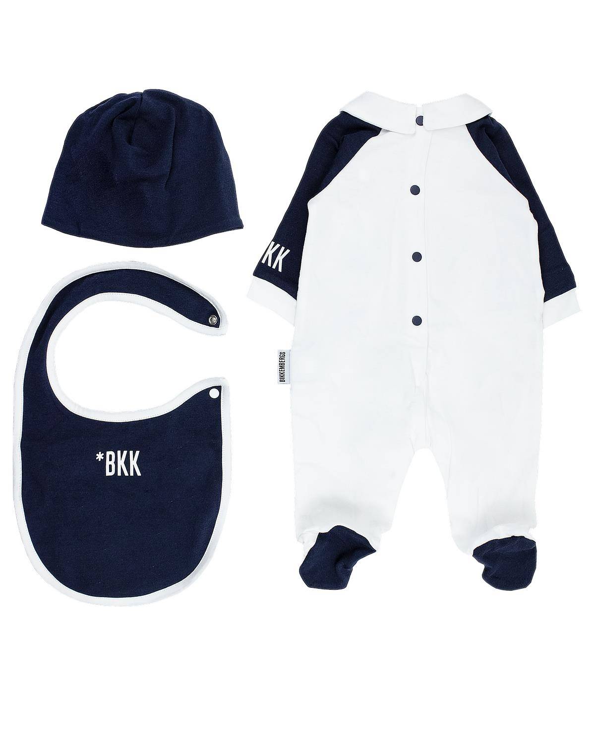 SET NEONATO BIKKEMBERGS BK2167 WHITE/NAVY BLUE-1