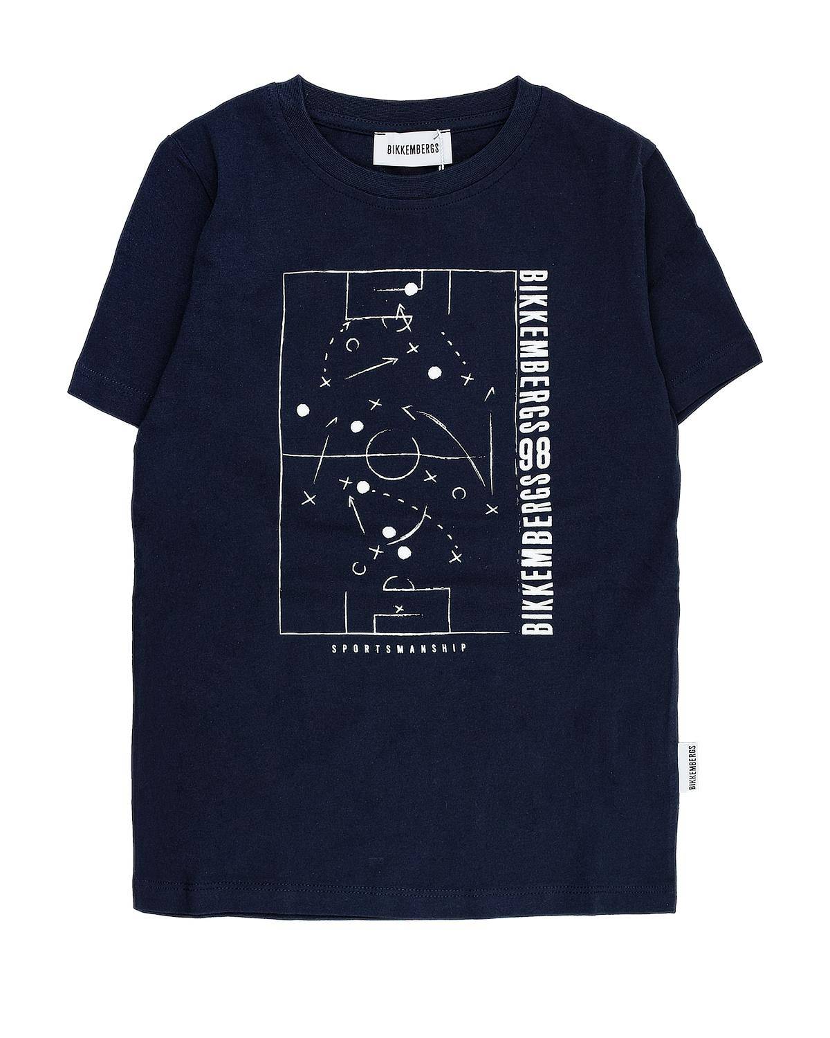 T-SHIRT BIKKEMBERGS BK2321 NAVY BLUE