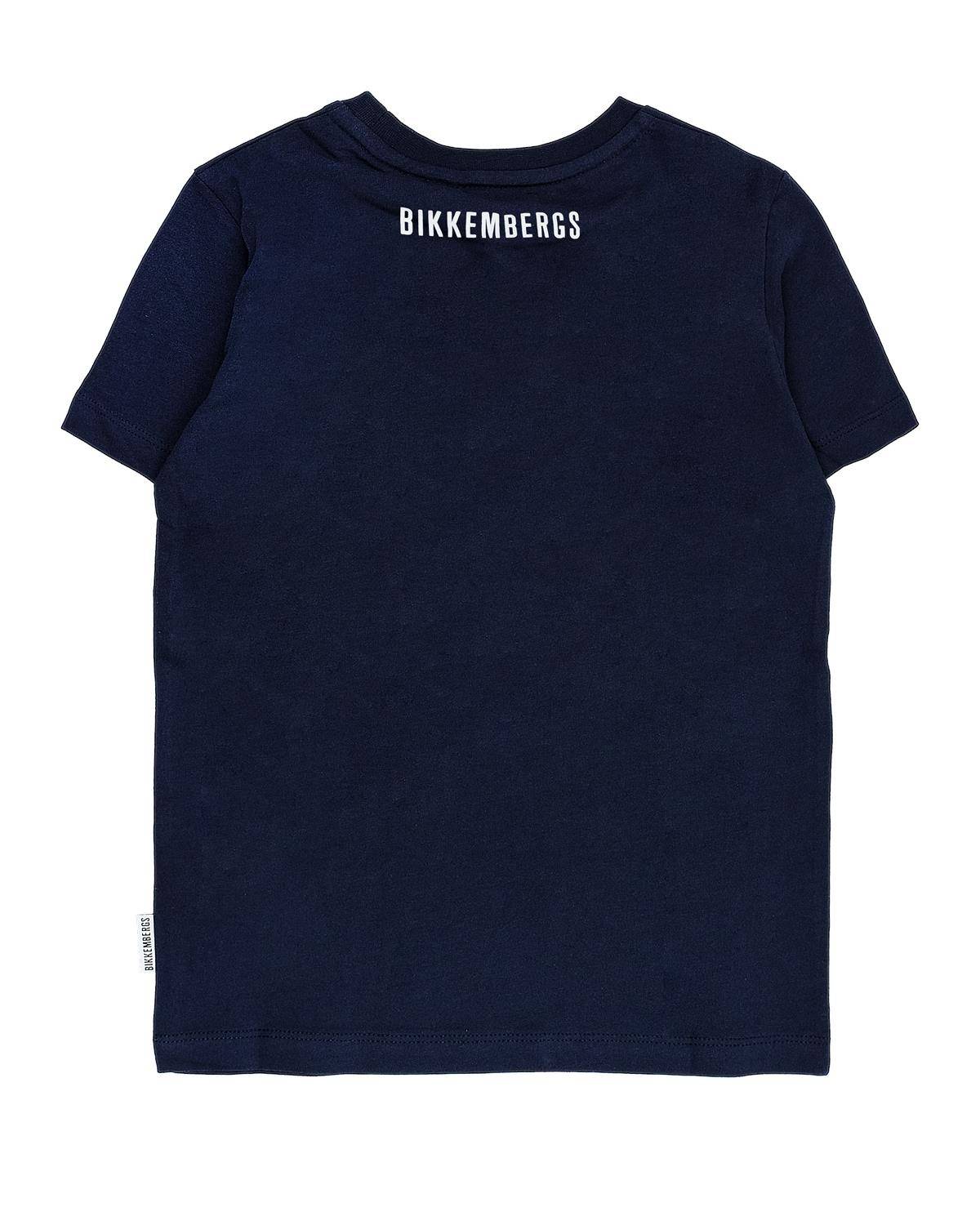 T-SHIRT BIKKEMBERGS BK2321 NAVY BLUE-1