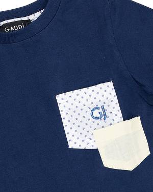 T-SHIRT GAUDÌ GABM05204 NAVY BLUE-2-mini