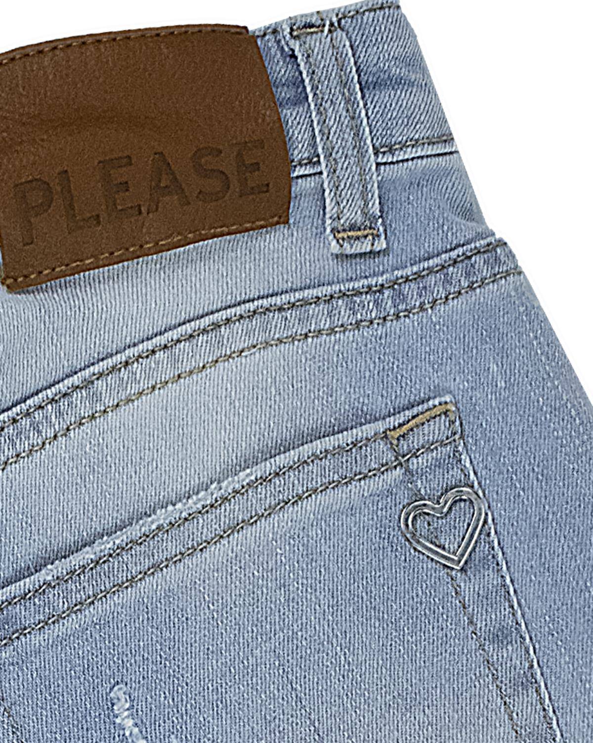 PANTALONCINO PLEASE RB51012G DENIM BLU-2