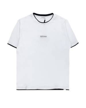 T-SHIRT PAOLO PECORA PP3665 BIANCO-NERO-mini