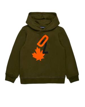 FELPA DSQUARED2 DQ2465 TARMAC GREEN
