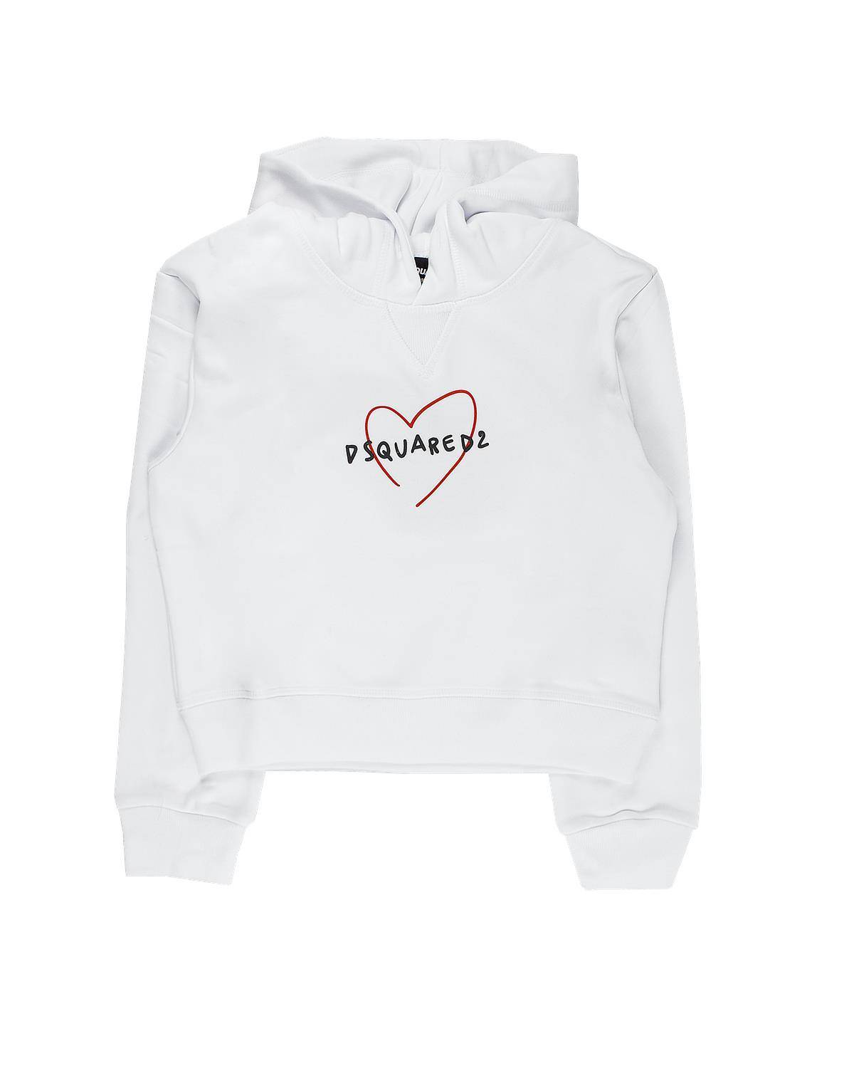 FELPA DSQUARED2 DQ2441 WHITE