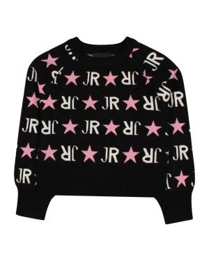 MAGLIA JOHN RICHMOND RGA24003MA BLACK/OFF WHITE/PINK
