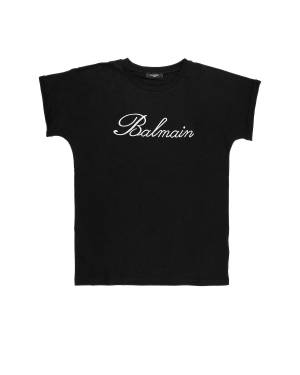T-SHIRT BALMAIN BV8A41 BLACK/WHITE