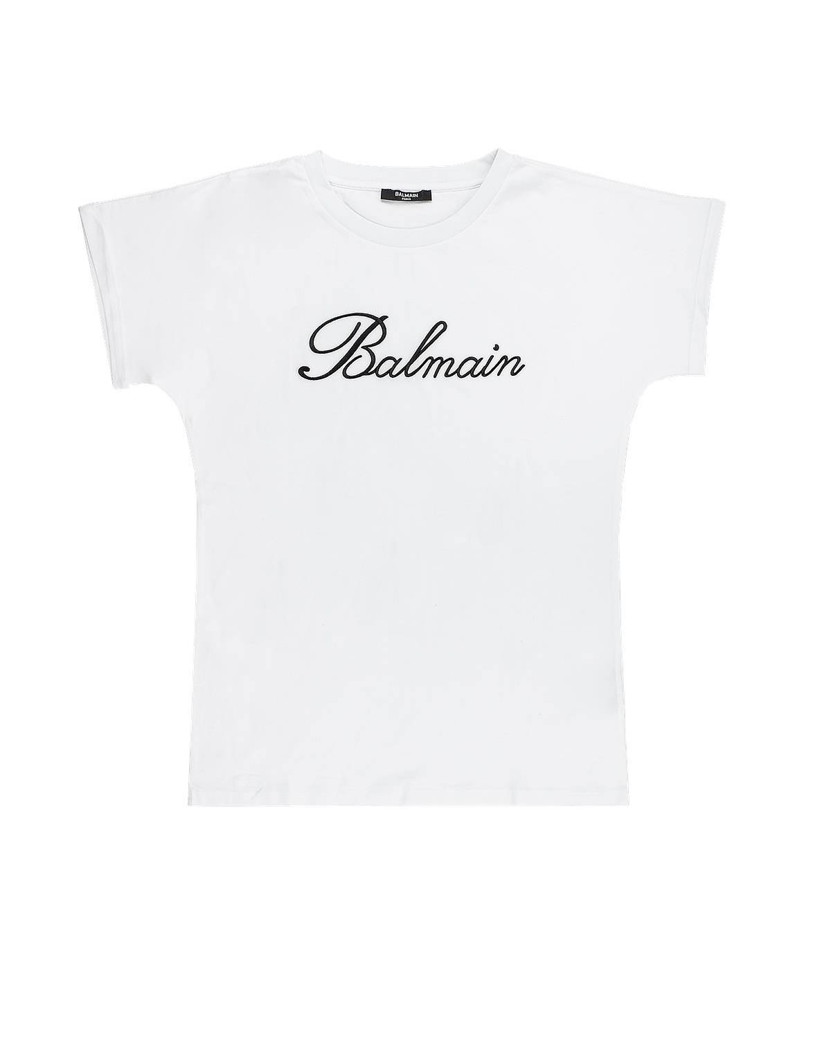 T-SHIRT BALMAIN BV8A41 WHITE/BLACK-0