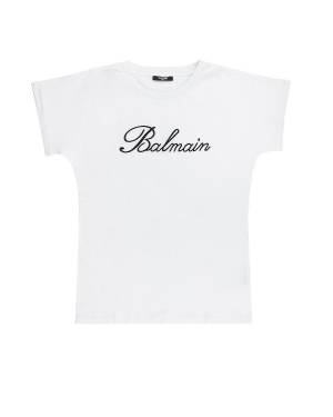 T-SHIRT BALMAIN BV8A41 WHITE/BLACK