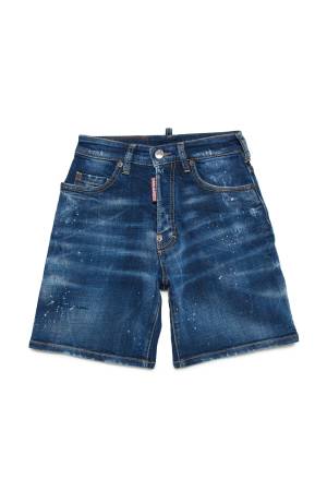 PANTALONCINO DSQUARED2 DQ0782 BLUE DENIM