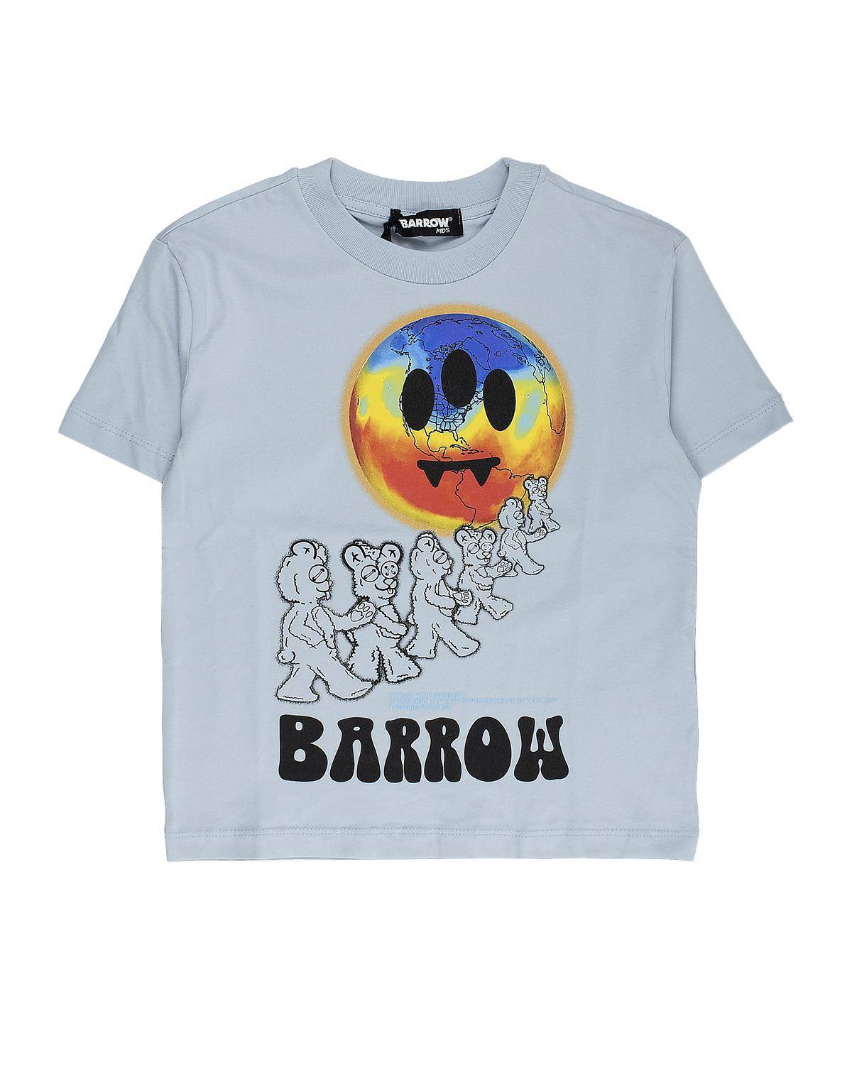 T-SHIRT BARROW S5BKJUTH208 CELESTE/LIGHT BLUE-0
