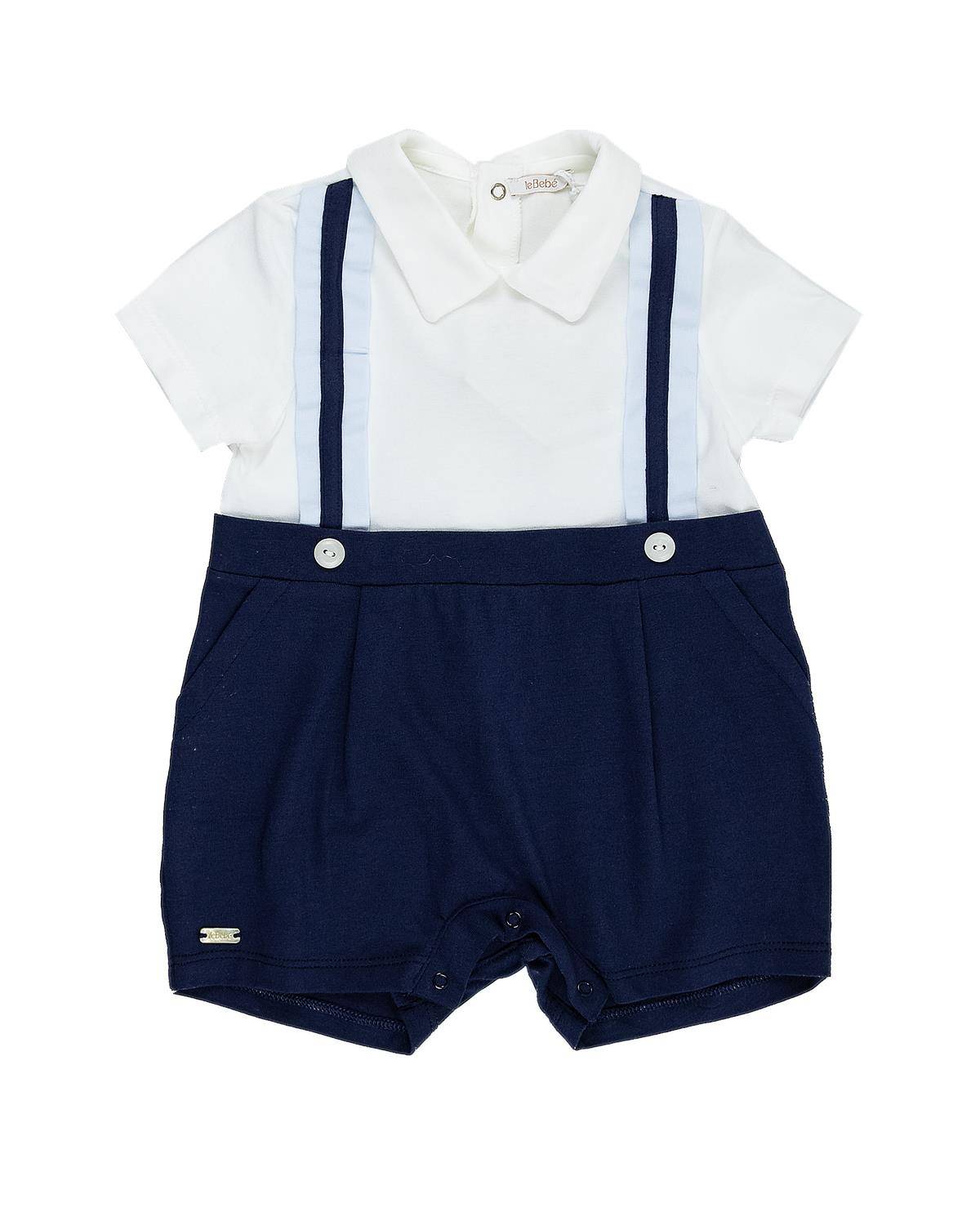 PAGLIACCETTO LE BEBÉ LBB4871 BIANCO-BLU-0