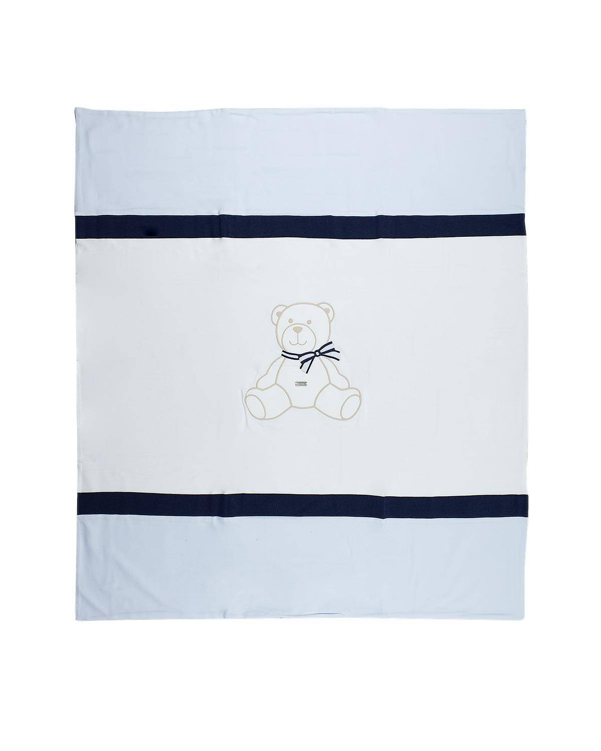 COPERTA LE BEBÉ LBB4876 BIANCO-CELESTE-1