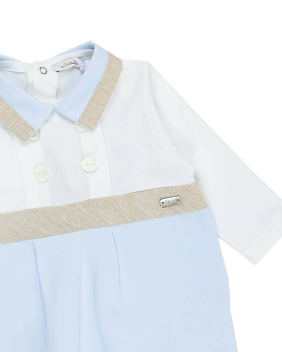 TUTINA LE BEBÉ LBB4894 BIANCO-CELESTE-2