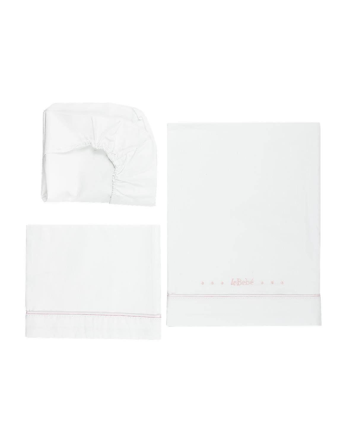 LENZUOLO LE BEBÉ LBG1636 BIANCO/ROSA-0