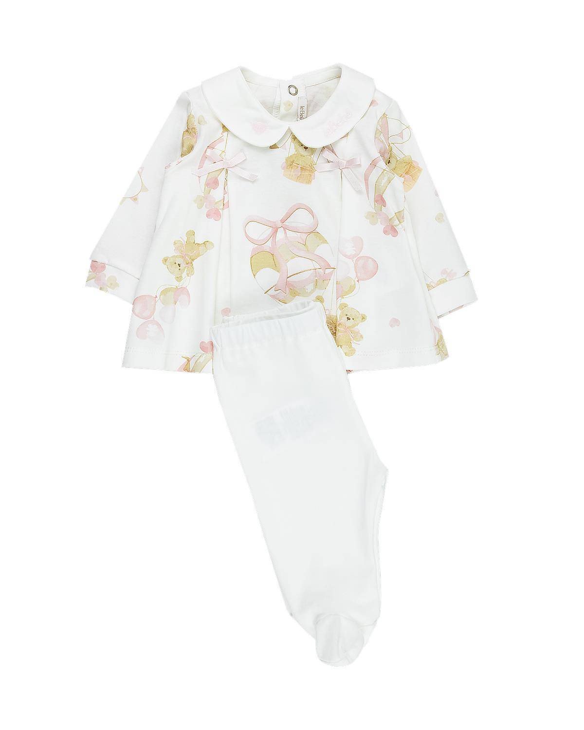 COMPLETO LE BEBÉ LBG5789 BIANCO-ROSA-0