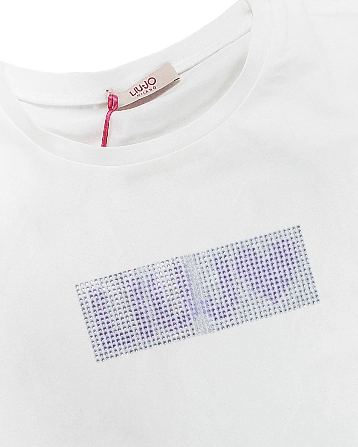 T-SHIRT LIUJO KA5095 BIANCO/GLICINE-1