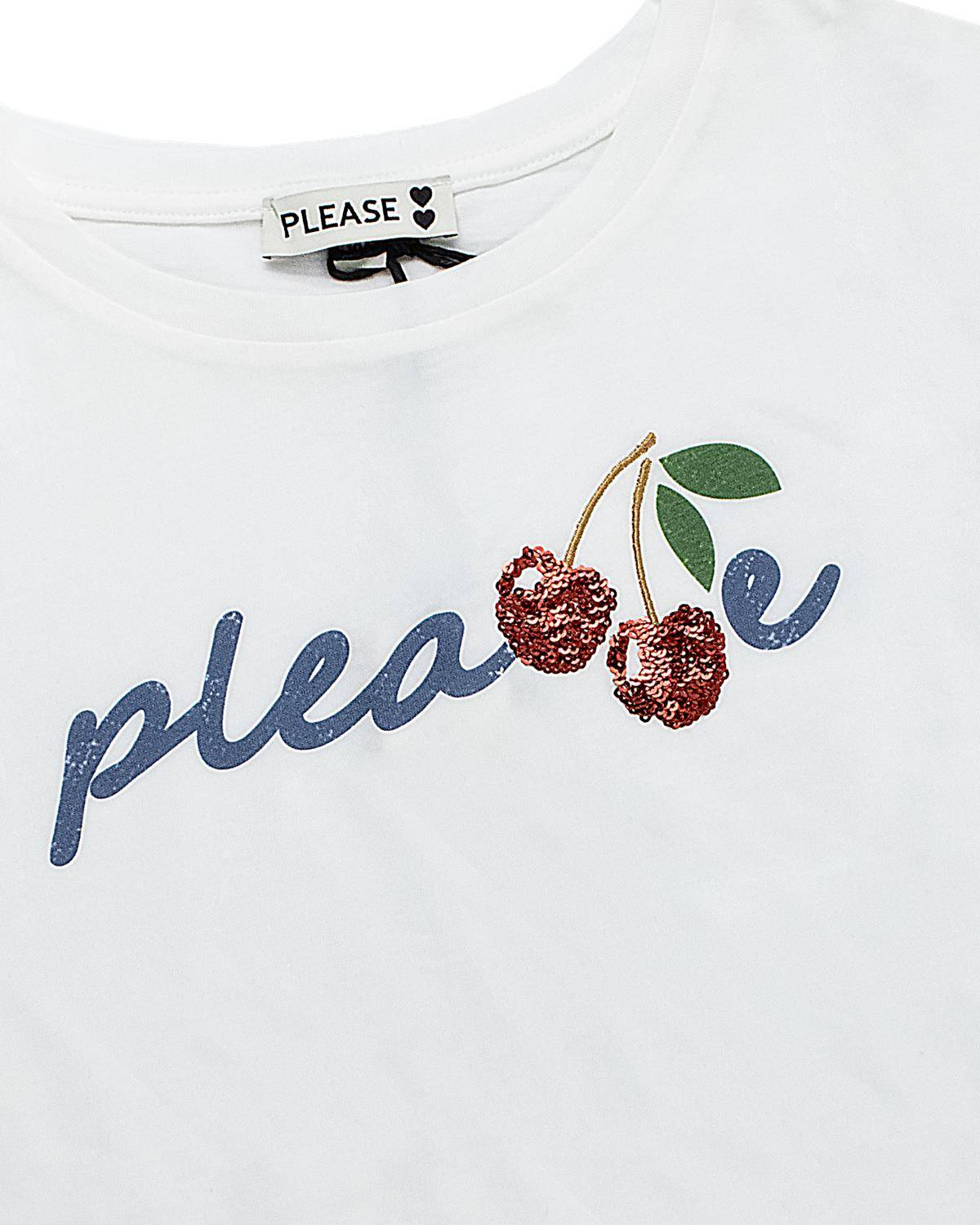 T-SHIRT PLEASE MBF7030G BIANCO LANA-2